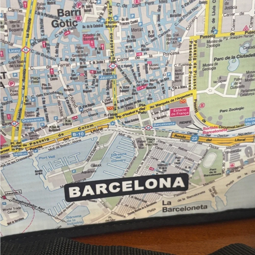 NWT Barcelona Map Bag